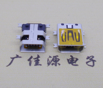 内蒙古迷你USB插座,MiNiUSB母座,10P/全贴片带固定柱母头
