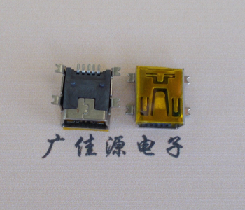 内蒙古MINI USB 5P 接口 母座 全贴带麦拉 高9.6带0.9柱子