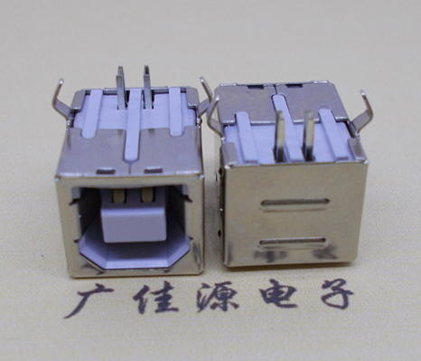内蒙古USB BF90度母座 打印机接口 卧式插板DIP白胶