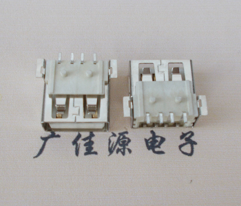 内蒙古USB AF方形脚 贴片母座 1.0/1.2柱子直边接口
