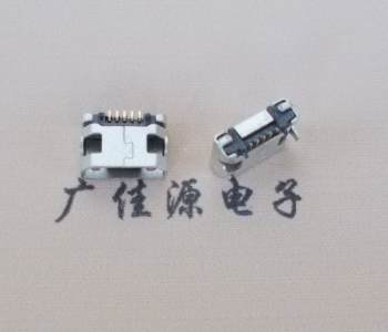 内蒙古迈克小型 USB连接器 平口5p插座 有柱带焊盘