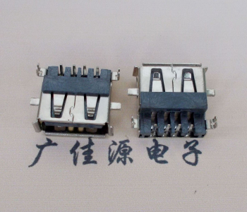 内蒙古AF USB母座90度 DIP沉板3.9/4.9 耐高温有卷边