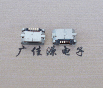 内蒙古Micro USB平口全贴板 鱼叉脚5.0长带定位柱加焊盘